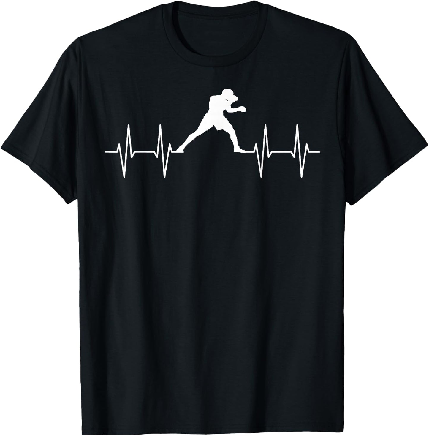 Heartbeat Boxing Funny Boxer Gift Graphic T-Shirt - T-Shirt | Black