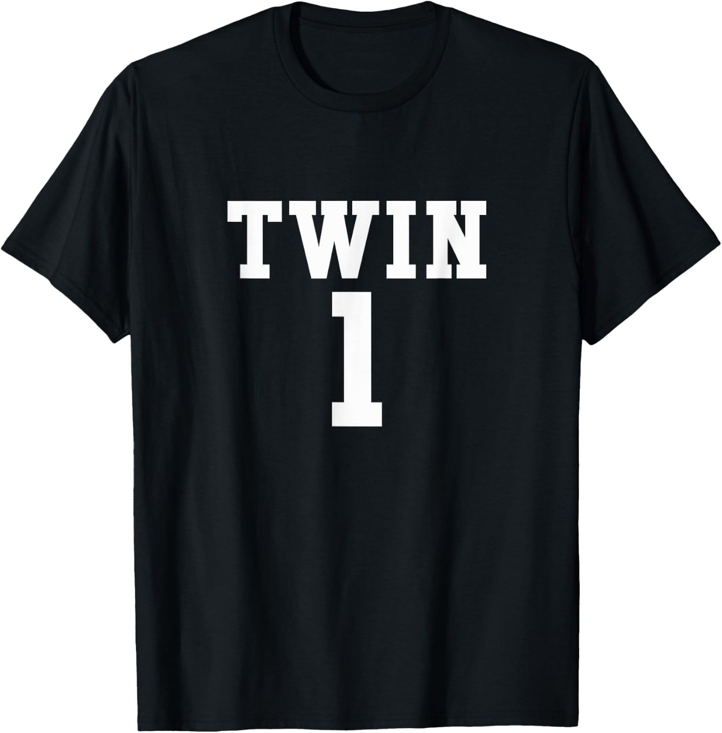 Twin Number One Funny Twin Lovers Day Whacky Twin Novelty T-Shirt - T-Shirt | Black