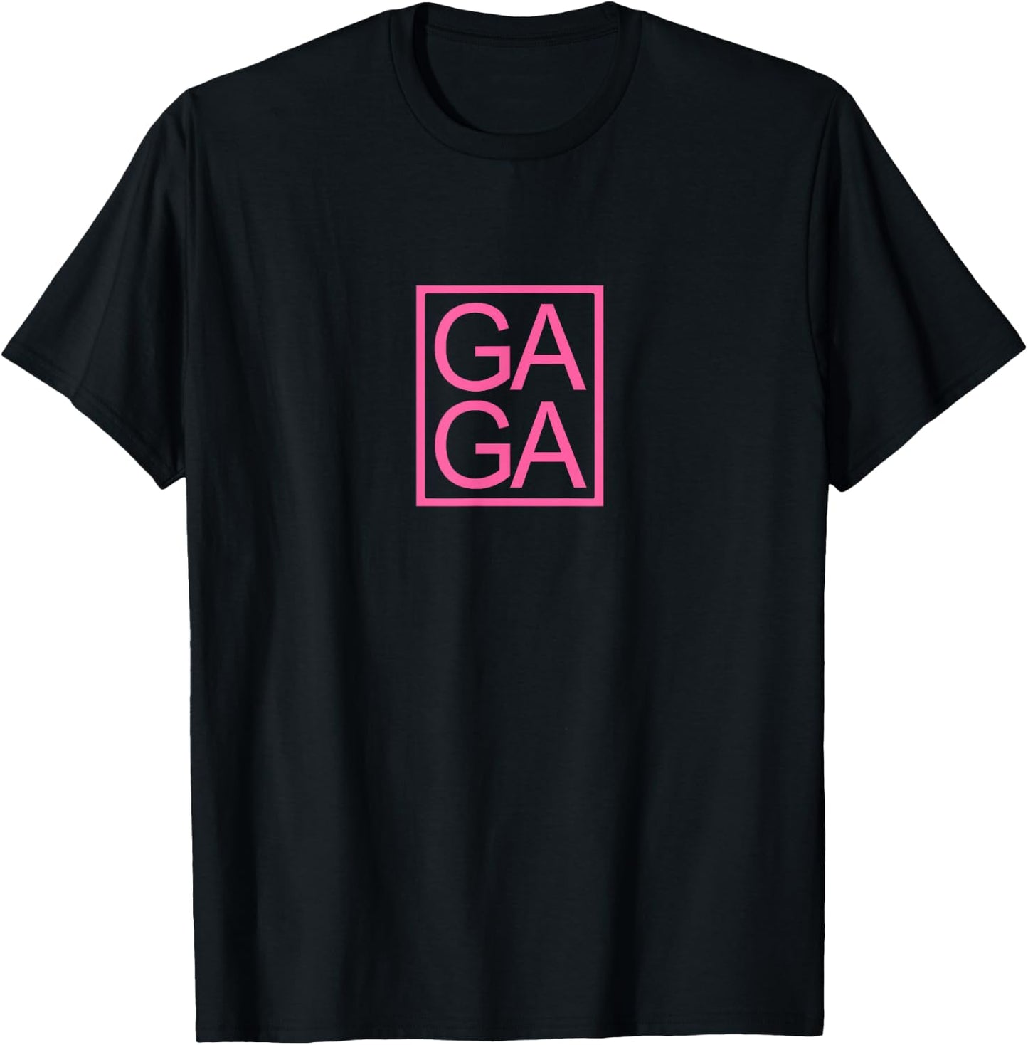 GAGA Novelty Unique Fun Gaga Typography T-Shirt - T-Shirt | Black