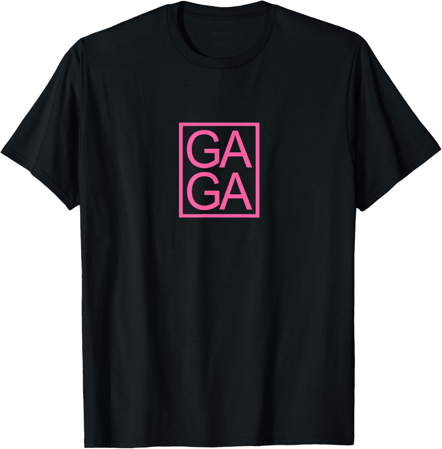 GAGA Novelty Unique Fun Gaga Typography T-Shirt - T-Shirt | Black