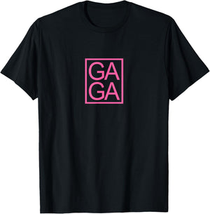 GAGA Novelty Unique Fun Gaga Typography T-Shirt - T-Shirt | Black