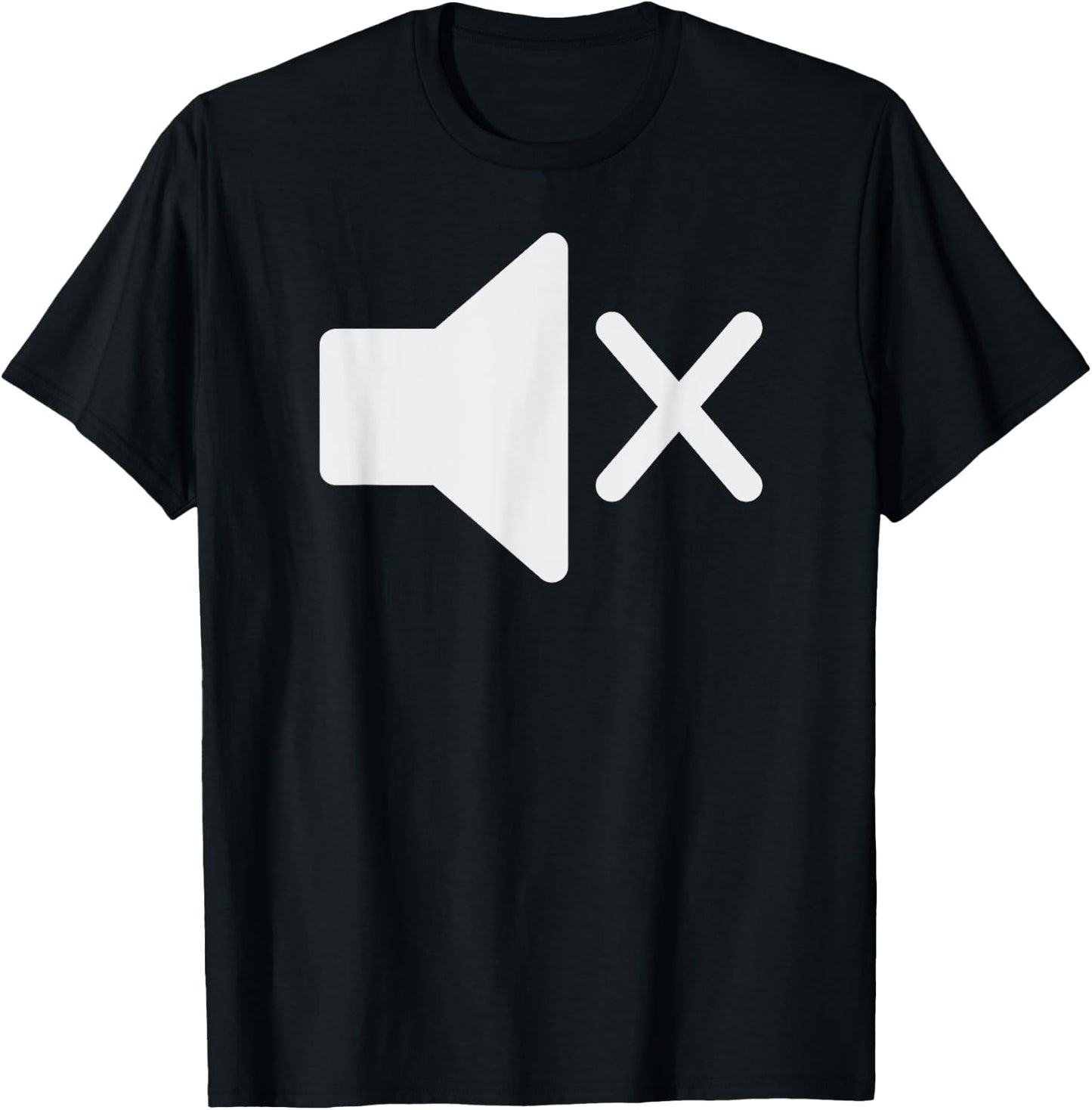 Mute Symbol - Funny for Deaf Mute or Introverts T-Shirt - T-Shirt | Black