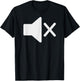 Mute Symbol - Funny for Deaf Mute or Introverts T-Shirt - T-Shirt | Black