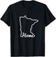 Minnesota Home MN State Map Native Minnesotan T-Shirt - T-Shirt | Black