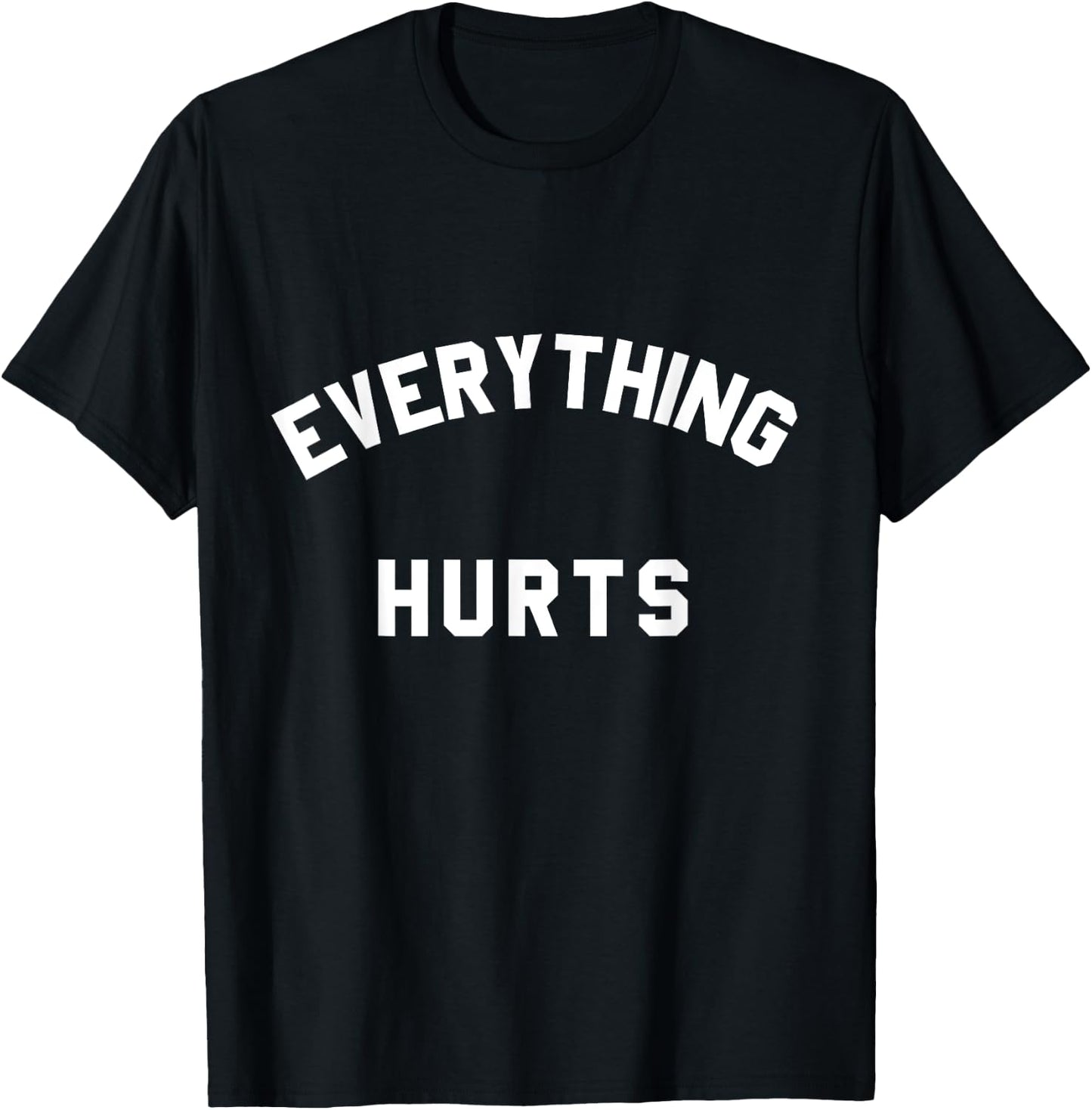 Everything Hurts Workout Small Heather Blue T-Shirt - T-Shirt | Black