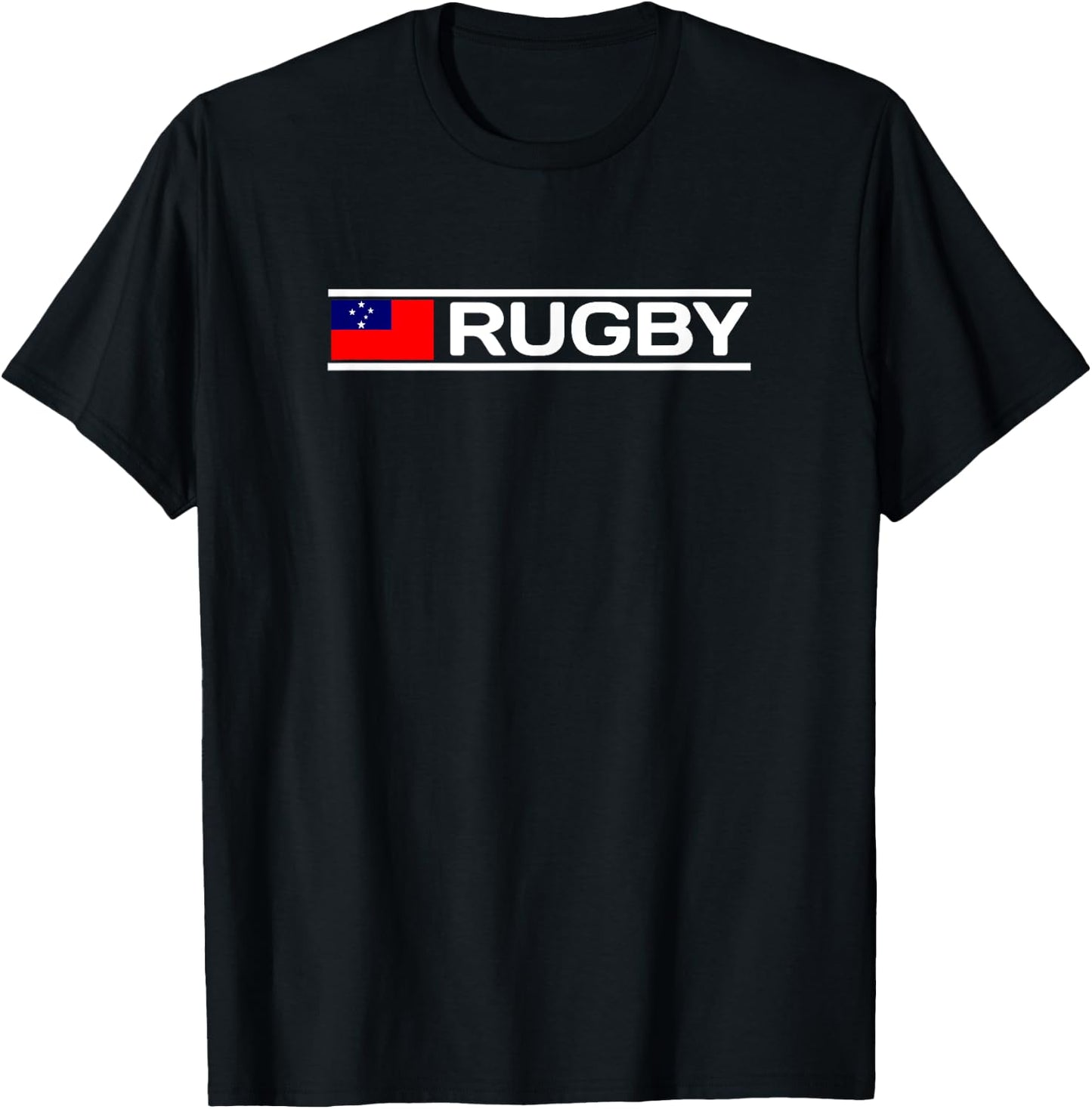 Samoa Flag Rugby T-Shirt - T-Shirt | Black