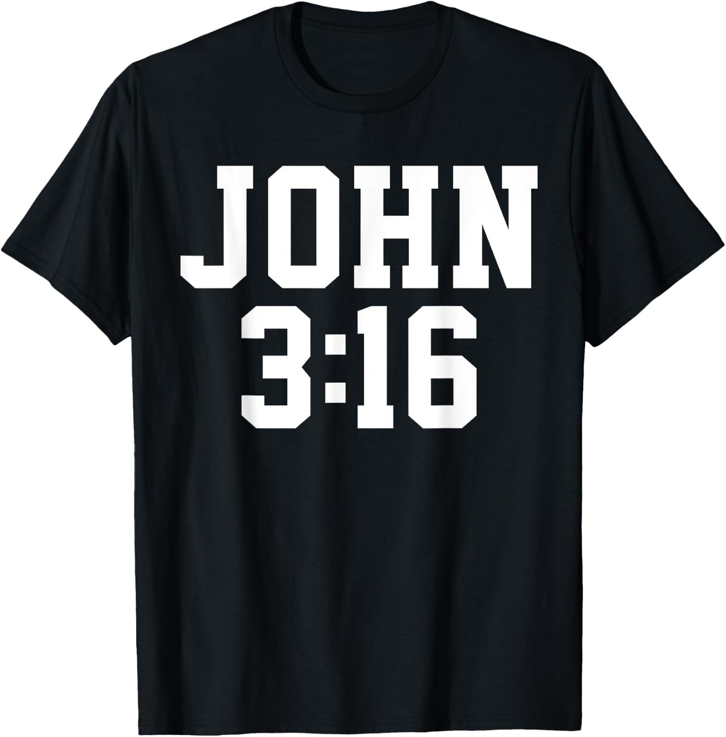 Christian John 3:16 Gift Bible Verse T-Shirt - T-Shirt | Black