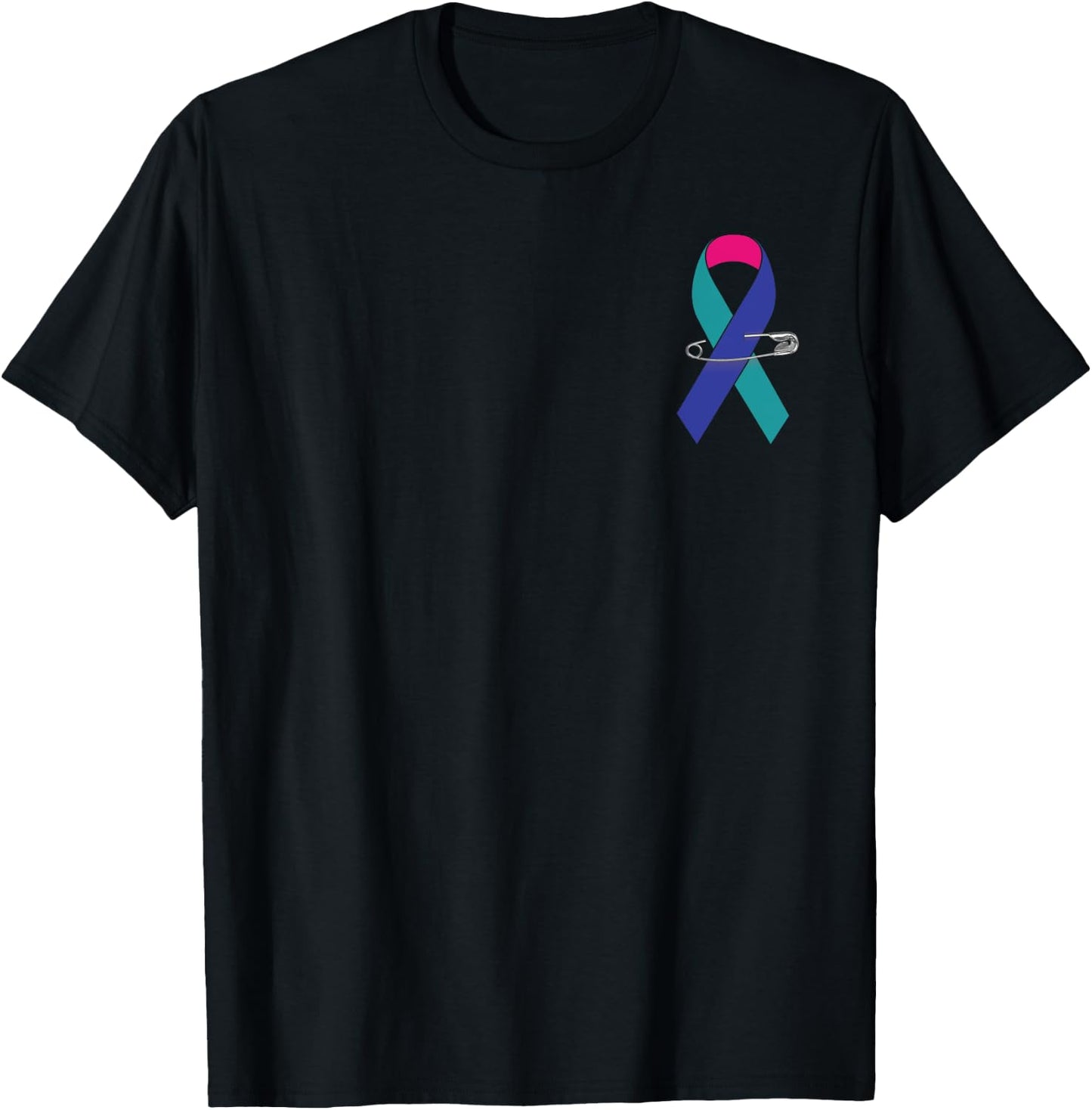 Thyroid Cancer Awareness Walk Support Ribbon T-Shirt - T-Shirt | Black