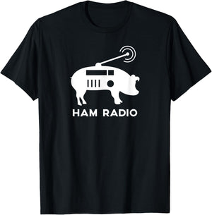 Ham Radio Pig Shirt T-Shirt - T-Shirt | Black