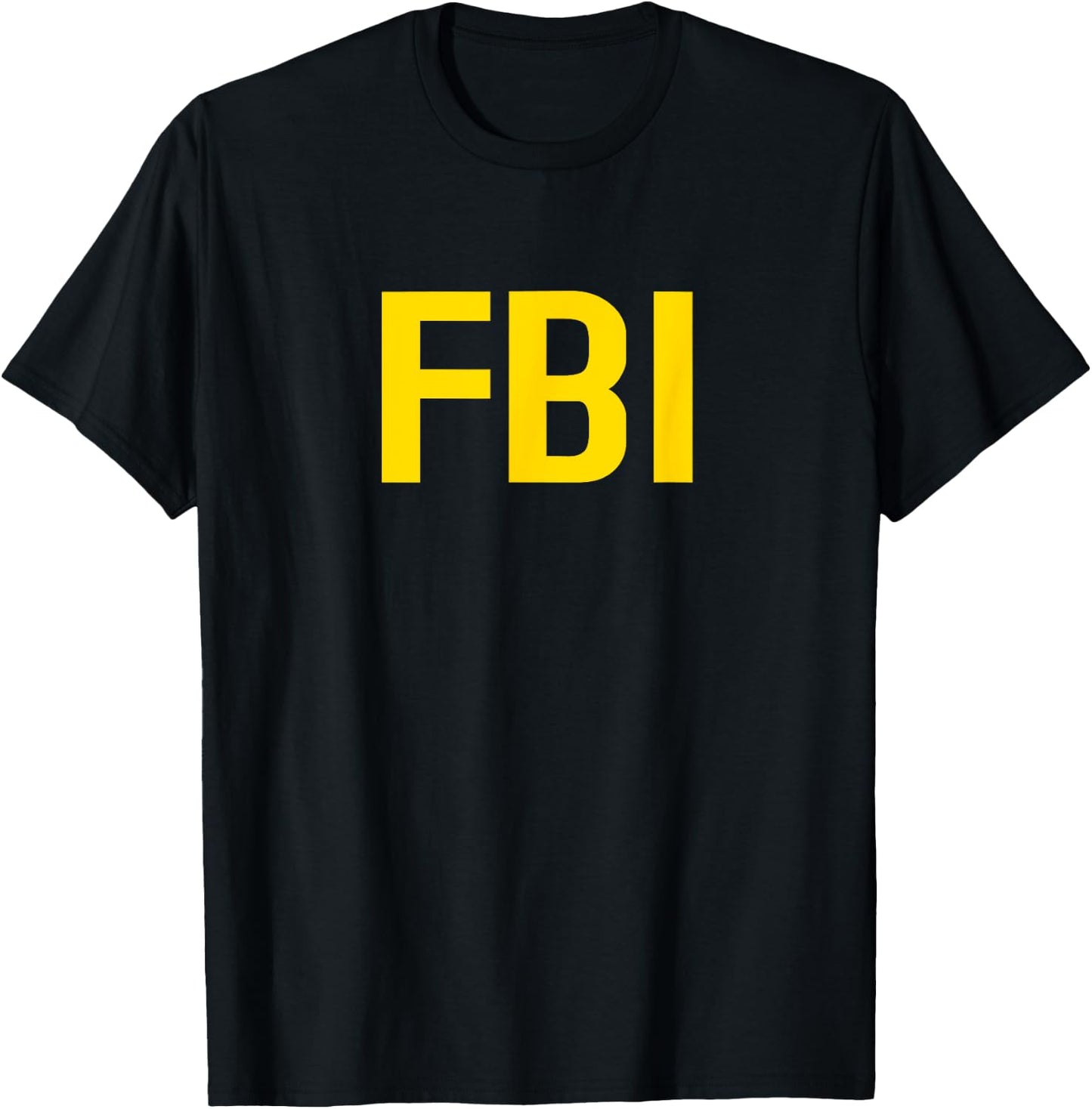 FBI Shirt for FBI Agent Halloween Costume Bold Shirt T-Shirt - T-Shirt | Black
