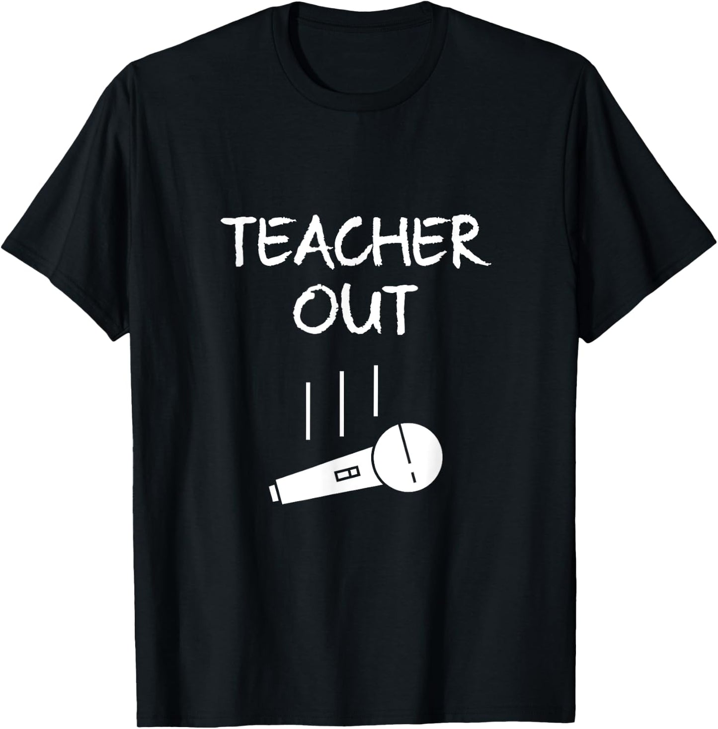 Retired Teacher Out Mic Drop Retirement End Of School Year T-Shirt - T-Shirt | Black
