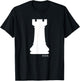 Rook Chess Piece Group Costume Chess Club Chess Board T-Shirt - T-Shirt | Black
