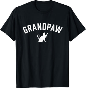 Grandpaw Funny Cat Grandpa T-Shirt - T-Shirt | Black