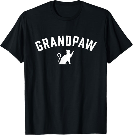 Grandpaw Funny Cat Grandpa T-Shirt - T-Shirt | Black