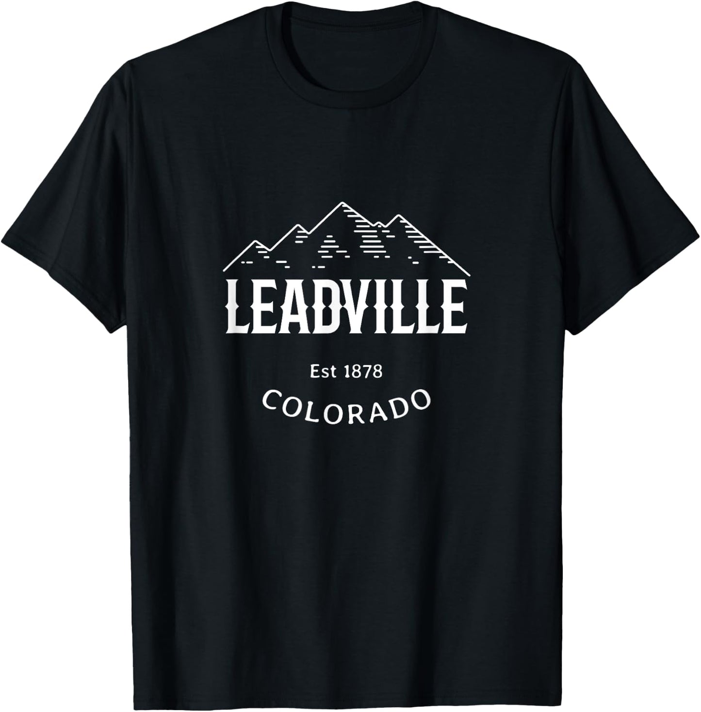 Original Leadville Colorado Rocky Mountains Graphic Design T-Shirt - T-Shirt | Black