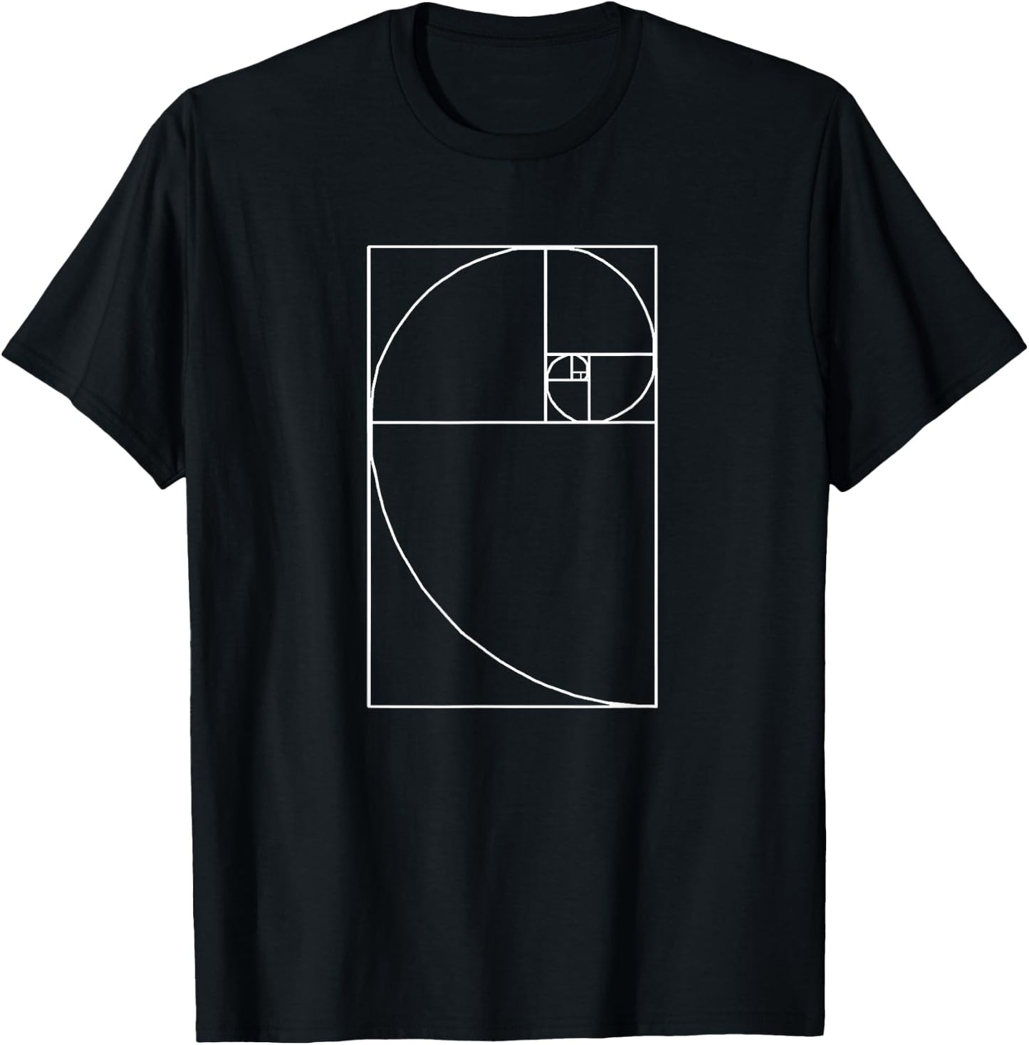 Fibonacci Spiral Fibonacci Golden Ratio Shirt T-Shirt - T-Shirt | Black