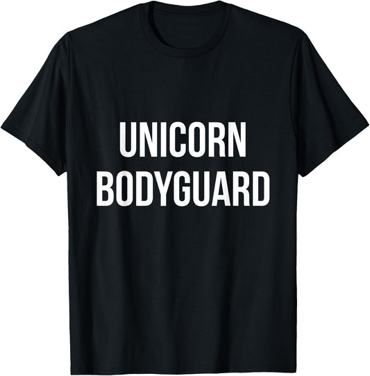 Unicorn Bodyguard Halloween costume for dad daughter T-Shirt - T-Shirt | Black