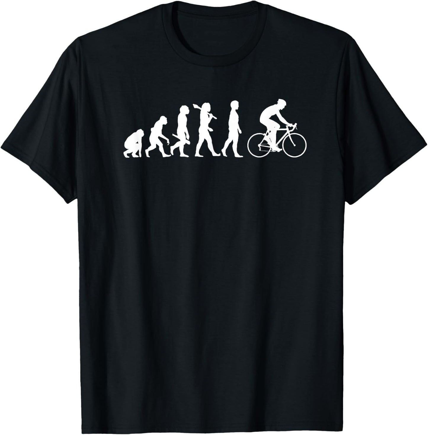 Evolution Of A Cyclist - Funny Cycling T-Shirt - T-Shirt | Black