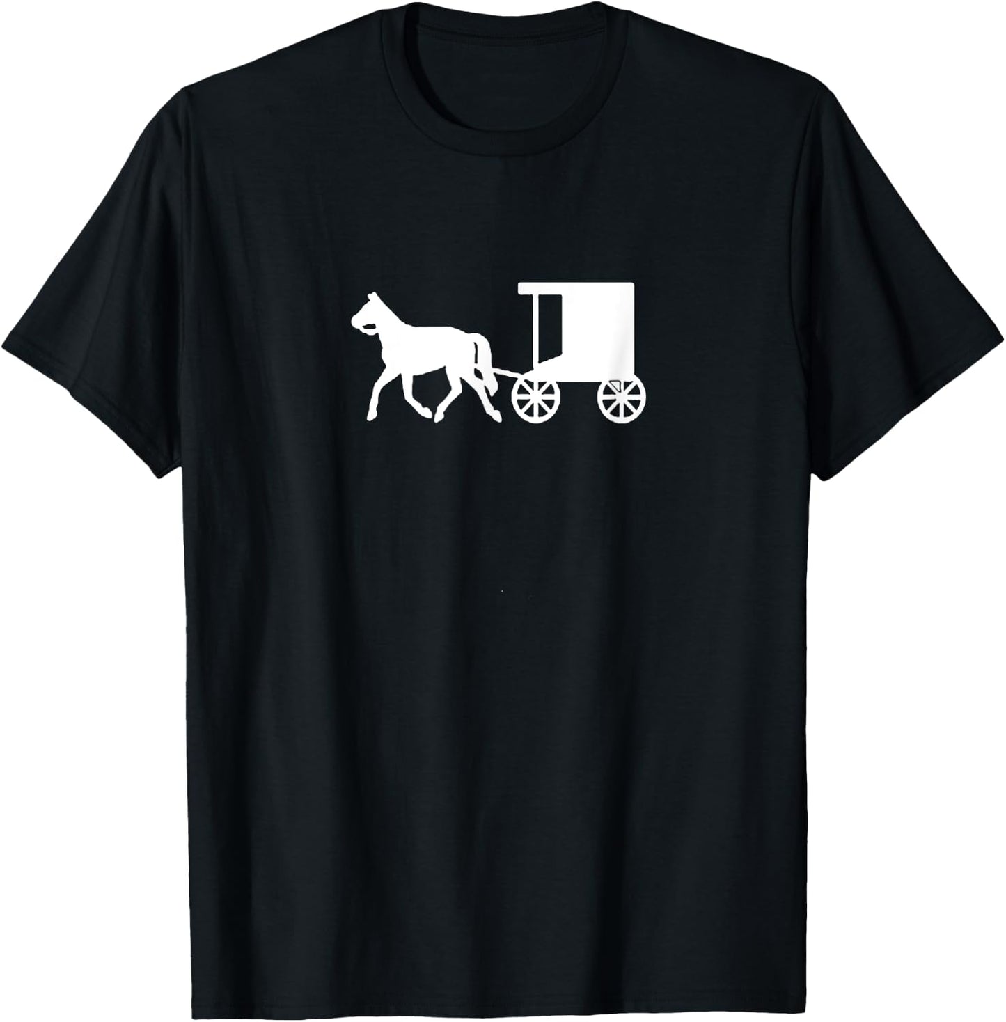 Amish Shirt, Horse & Buggy T-Shirt - T-Shirt | Black