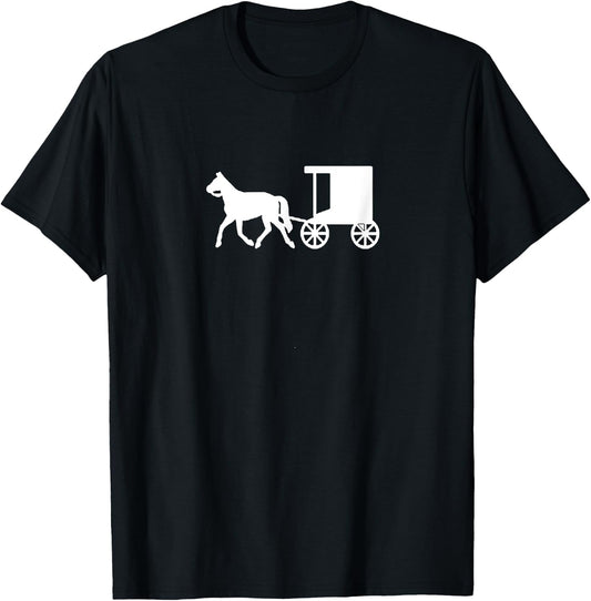 Amish Shirt, Horse & Buggy T-Shirt - T-Shirt | Black