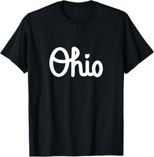 Vintage Script Ohio Dots the I T-Shirt - T-Shirt | Black