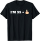 I'm 55 + 1 Middle Finger Funny 56th Birthday T-Shirt - T-Shirt | Black
