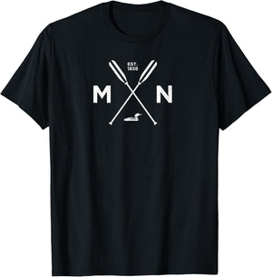 Minnesota State Awesome MN Nice Adventure 1858 Loon T-Shirt - T-Shirt | Black