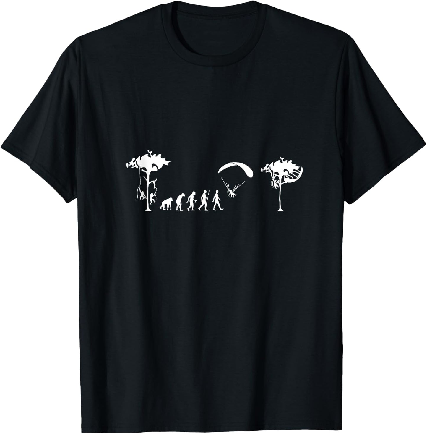 Paramotor PPG Paragliding Sports Funny Evolution T-Shirt - T-Shirt | Black