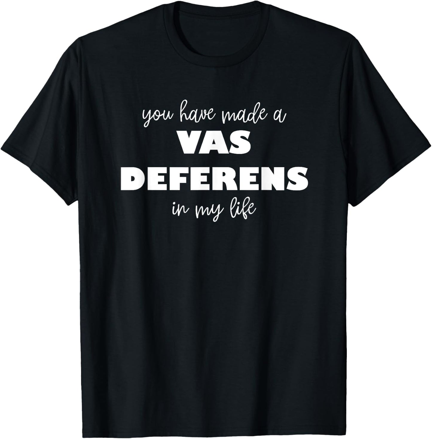 Vas Deferens Gag Gift Urologist Doctor Med Student Nurse T-Shirt - T-Shirt | Black