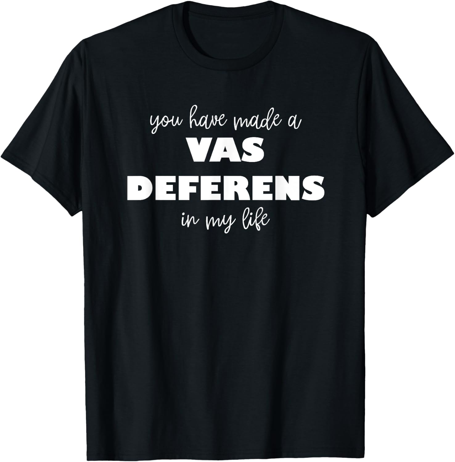 Vas Deferens Gag Gift Urologist Doctor Med Student Nurse T-Shirt - T-Shirt | Black