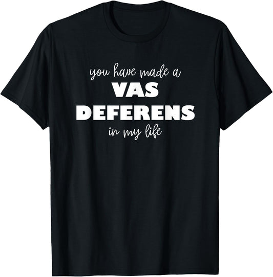 Vas Deferens Gag Gift Urologist Doctor Med Student Nurse T-Shirt - T-Shirt | Black