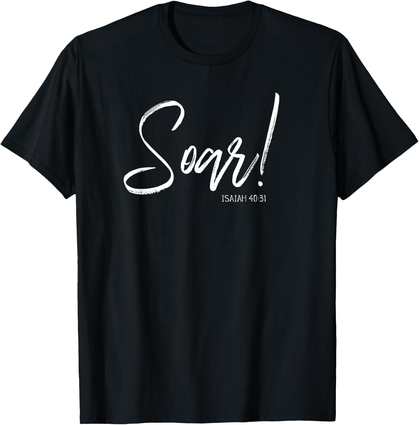 Soar On Wings Like Eagles Christian Isaiah Verse Shirt T-Shirt - T-Shirt | Black