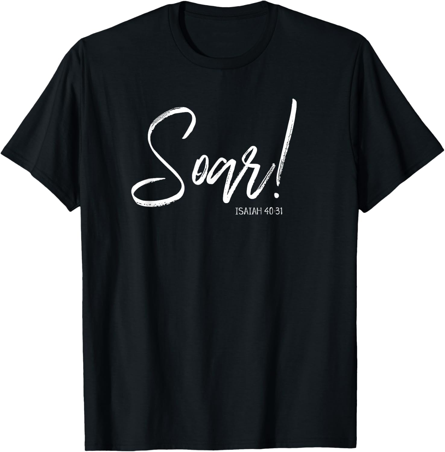 Soar On Wings Like Eagles Christian Isaiah Verse Shirt T-Shirt - T-Shirt | Black