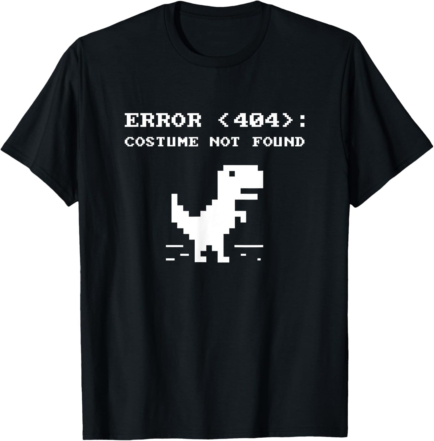 404 Error Costume Not Found Shirt Funny Halloween Internet T-Shirt - T-Shirt | Black