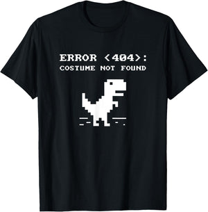 404 Error Costume Not Found Shirt Funny Halloween Internet T-Shirt - T-Shirt | Black