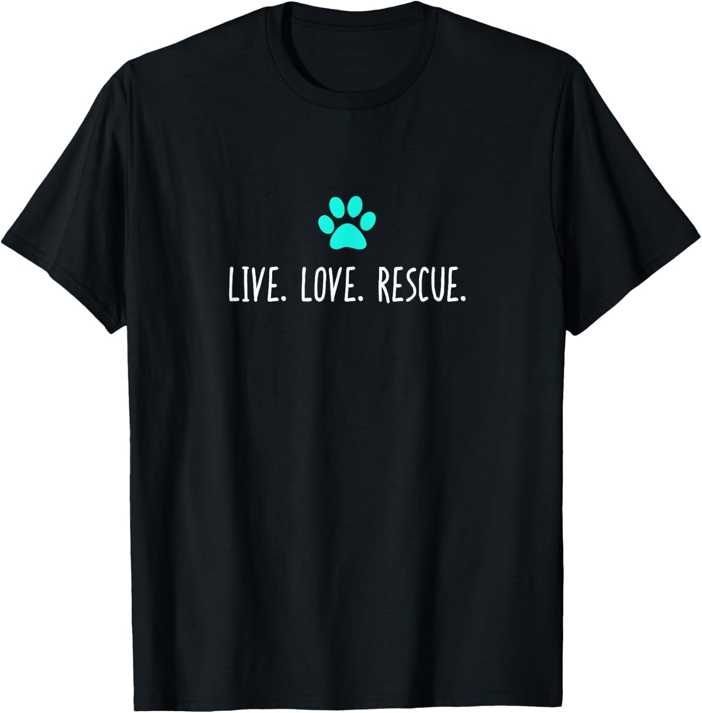 Live Love Rescue Cute Veterinarian Vet Gift T-Shirt - T-Shirt | Black