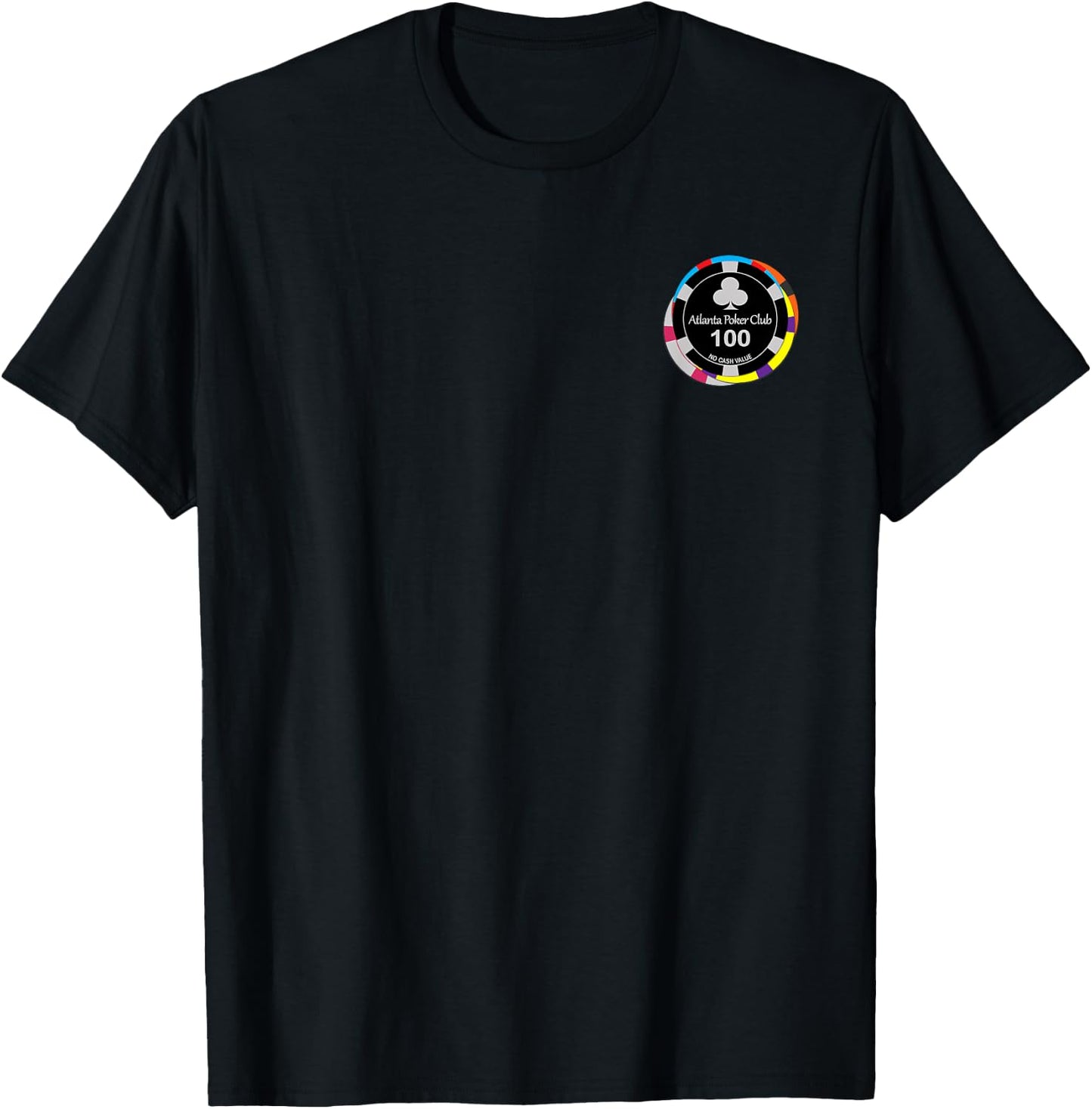 Atlanta Poker Club Multi-Chip Small Logo T-Shirt - T-Shirt | Black