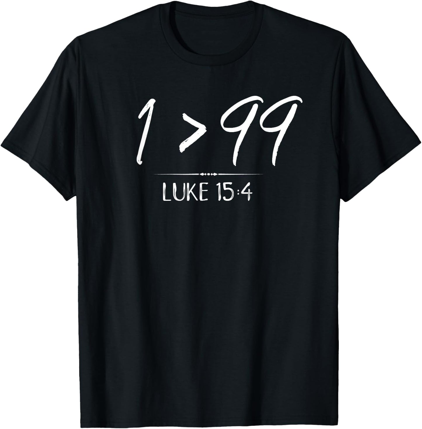 He Left The 99 To Rescue Me Christian Shirt Luke Sheep Gift T-Shirt - T-Shirt | Black