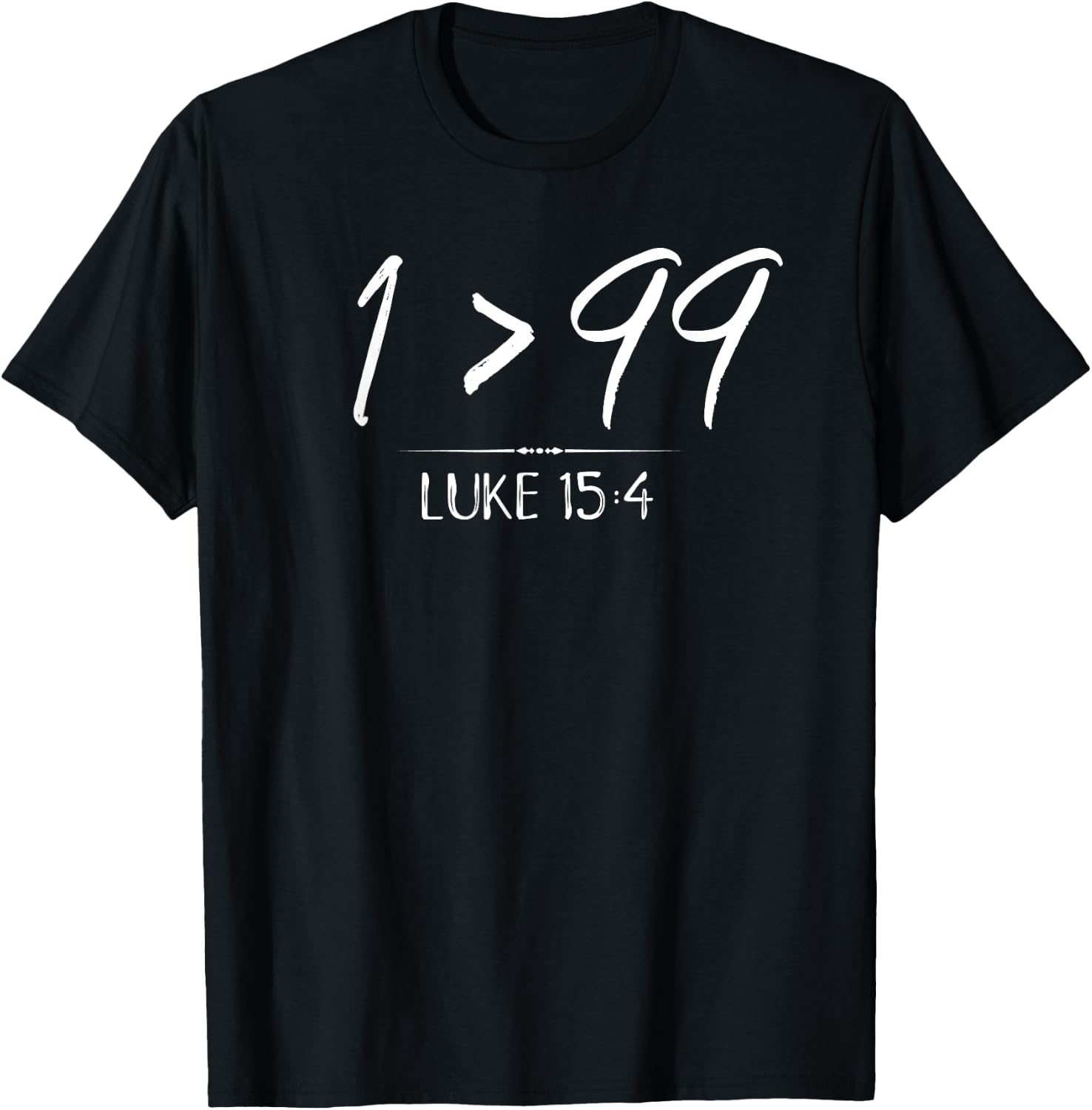 He Left The 99 To Rescue Me Christian Shirt Luke Sheep Gift T-Shirt - T-Shirt | Black