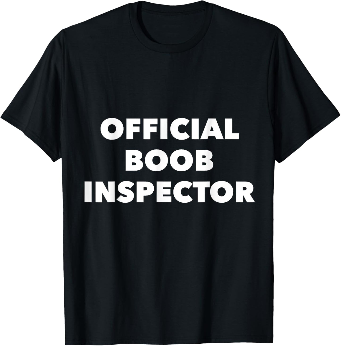 Official Boob Inspector Funny Saying Halloween Quote Costume T-Shirt - T-Shirt | Black