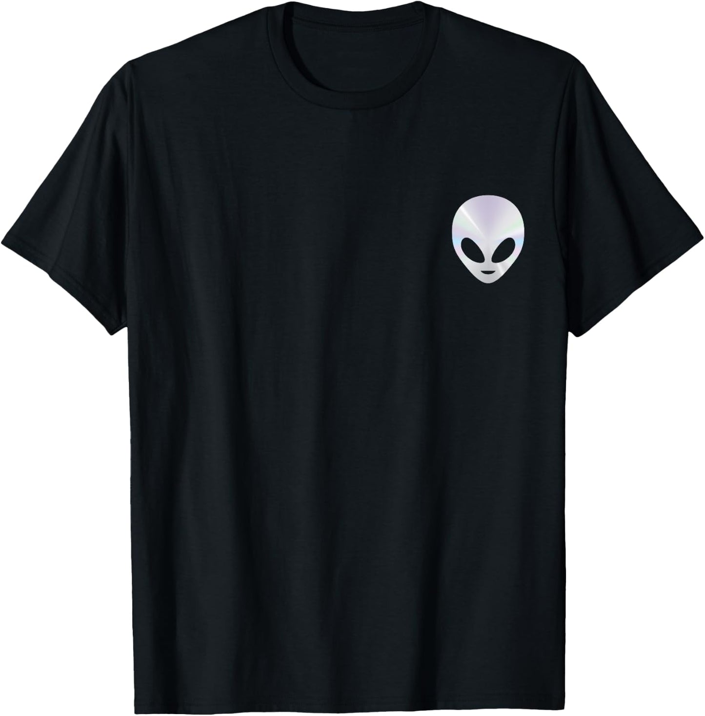 Fun Alien Head Cute Alien Funny UFO Women Men T-Shirt - T-Shirt | Black