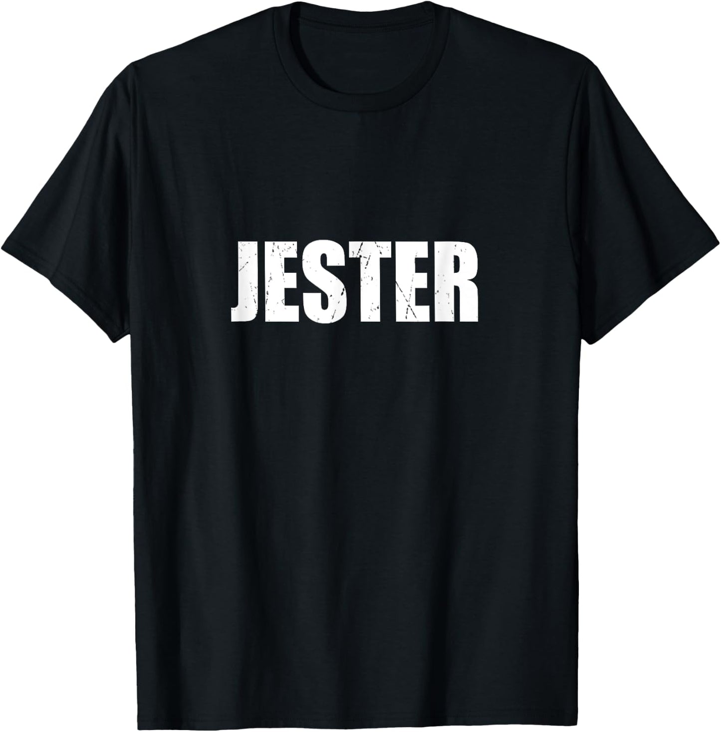 Jester T Shirt Halloween Costume Funny Retro Distressed T-Shirt - T-Shirt | Black