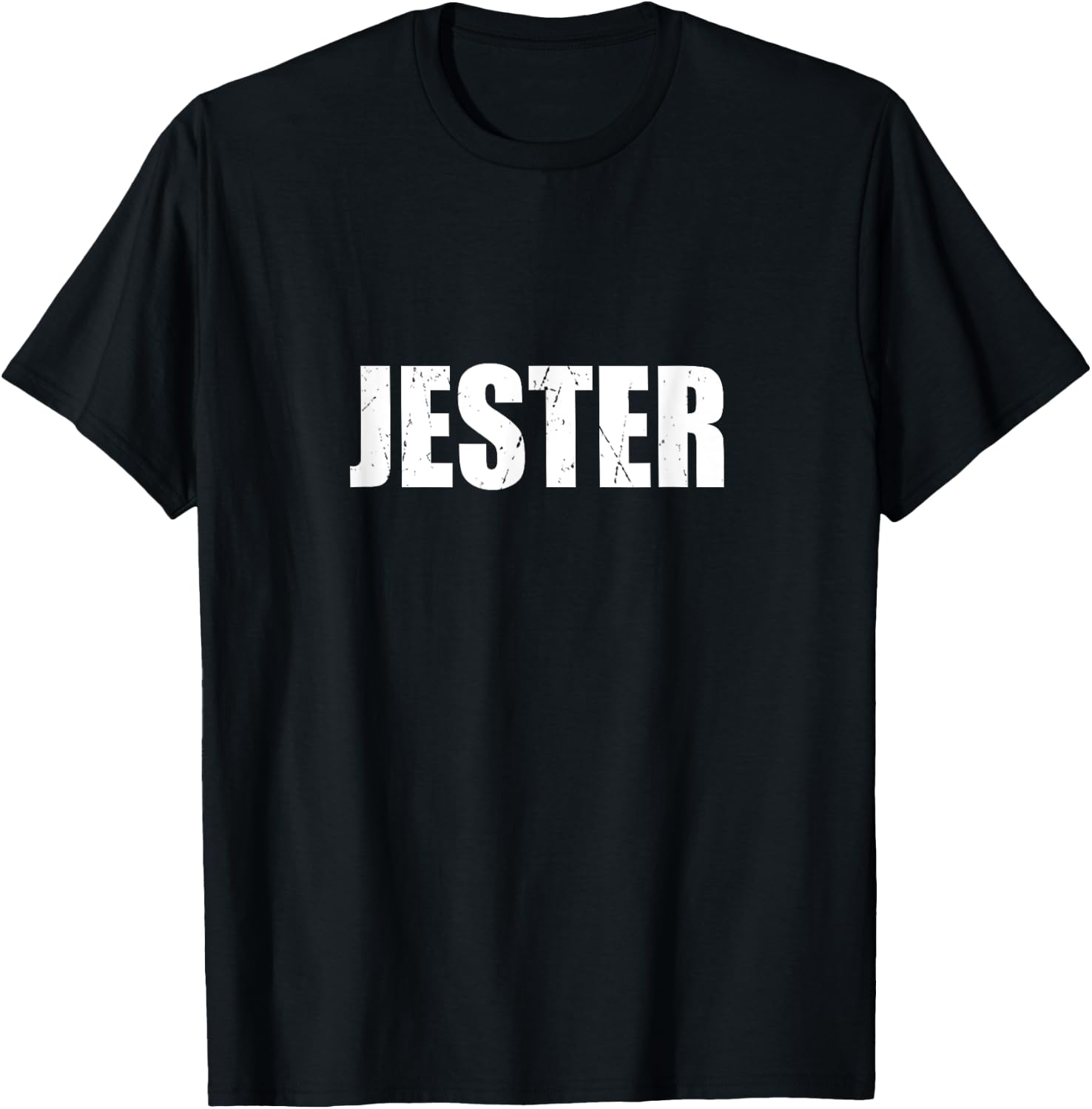 Jester T Shirt Halloween Costume Funny Retro Distressed T-Shirt - T-Shirt | Black
