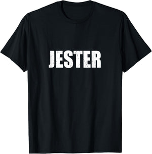 Jester T Shirt Halloween Costume Funny Retro Distressed T-Shirt - T-Shirt | Black