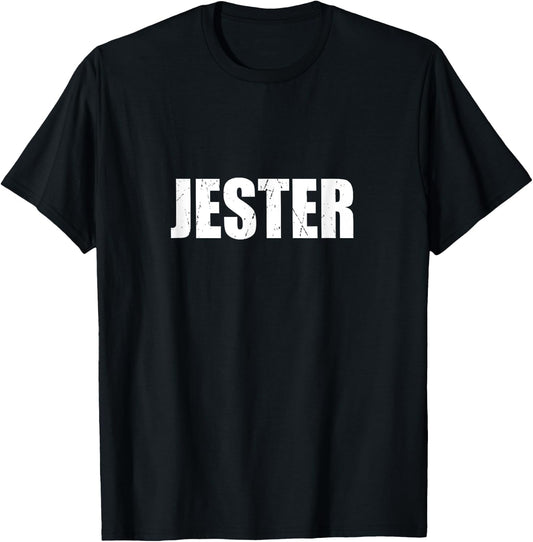 Jester T Shirt Halloween Costume Funny Retro Distressed T-Shirt - T-Shirt | Black