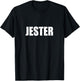 Jester T Shirt Halloween Costume Funny Retro Distressed T-Shirt - T-Shirt | Black