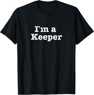 Funny Soccer I'm a Keeper Vintage Distressed T-Shirt - T-Shirt | Black