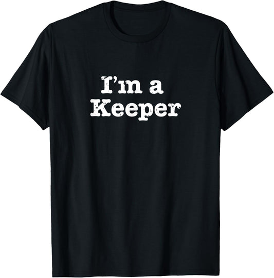Funny Soccer I'm a Keeper Vintage Distressed T-Shirt - T-Shirt | Black