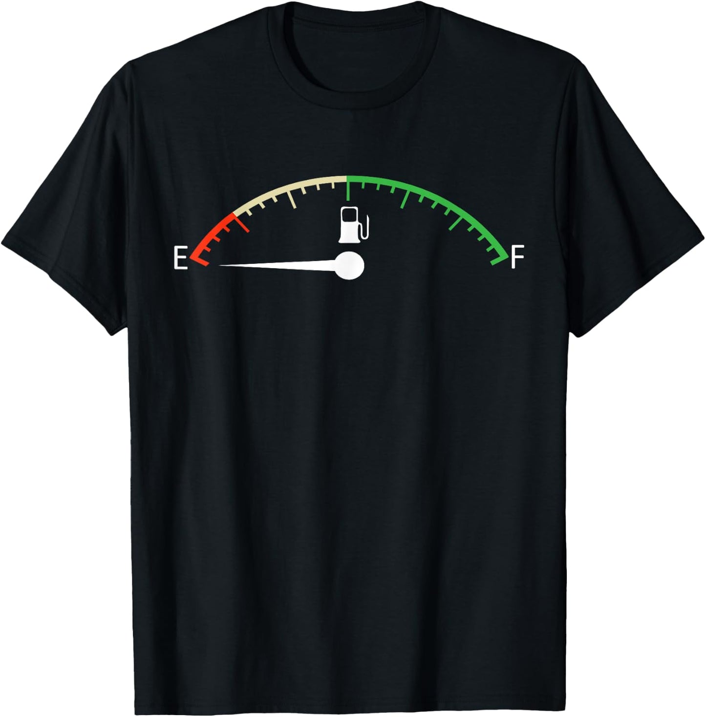 Gas Fuel Gauge Full tank Empty Full T-Shirt - T-Shirt | Black