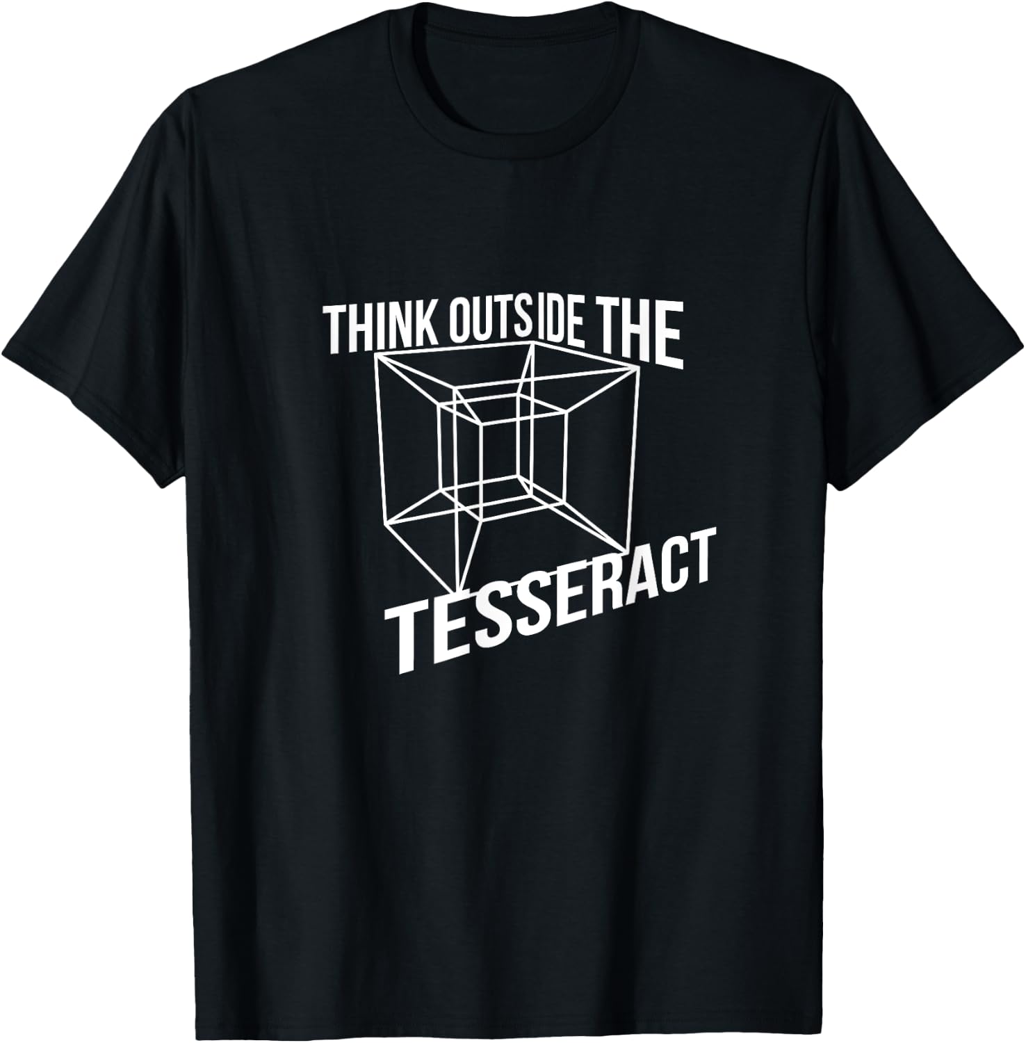 Think Outside The Tesseract Box Novelty T-Shirt - T-Shirt | Black